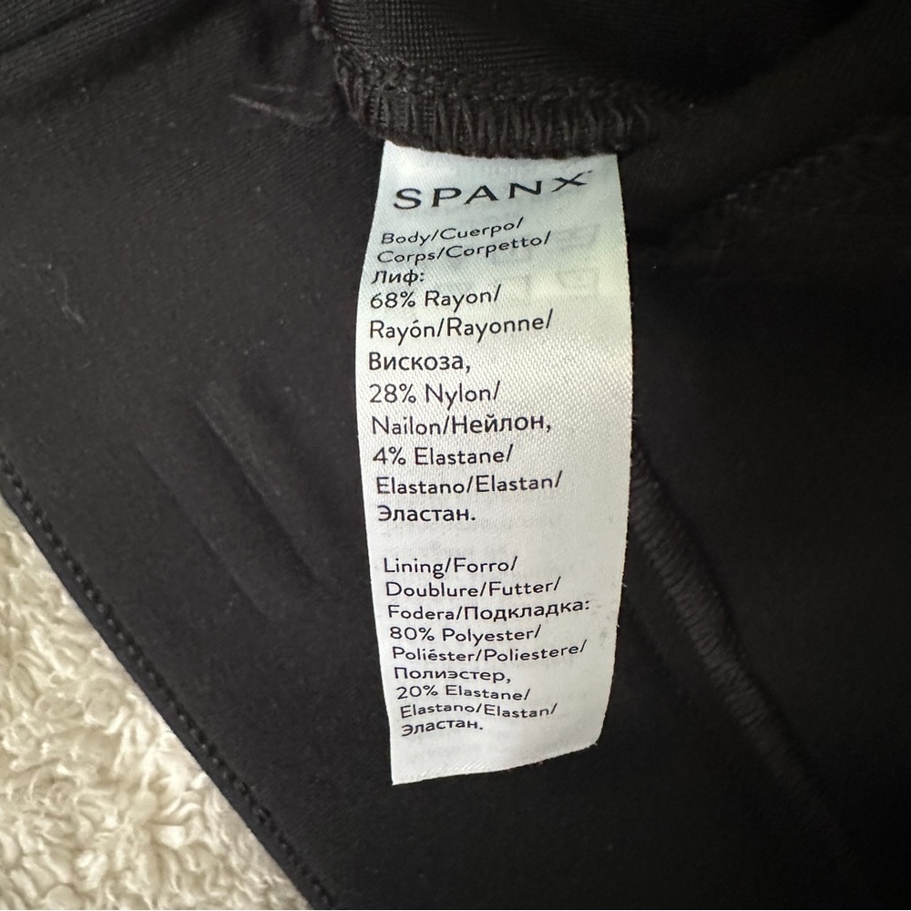 NWOT SPANX The Perfect Black Pant Back Seam Skinny Pants in Black sz M Tall - Picture 11 of 12